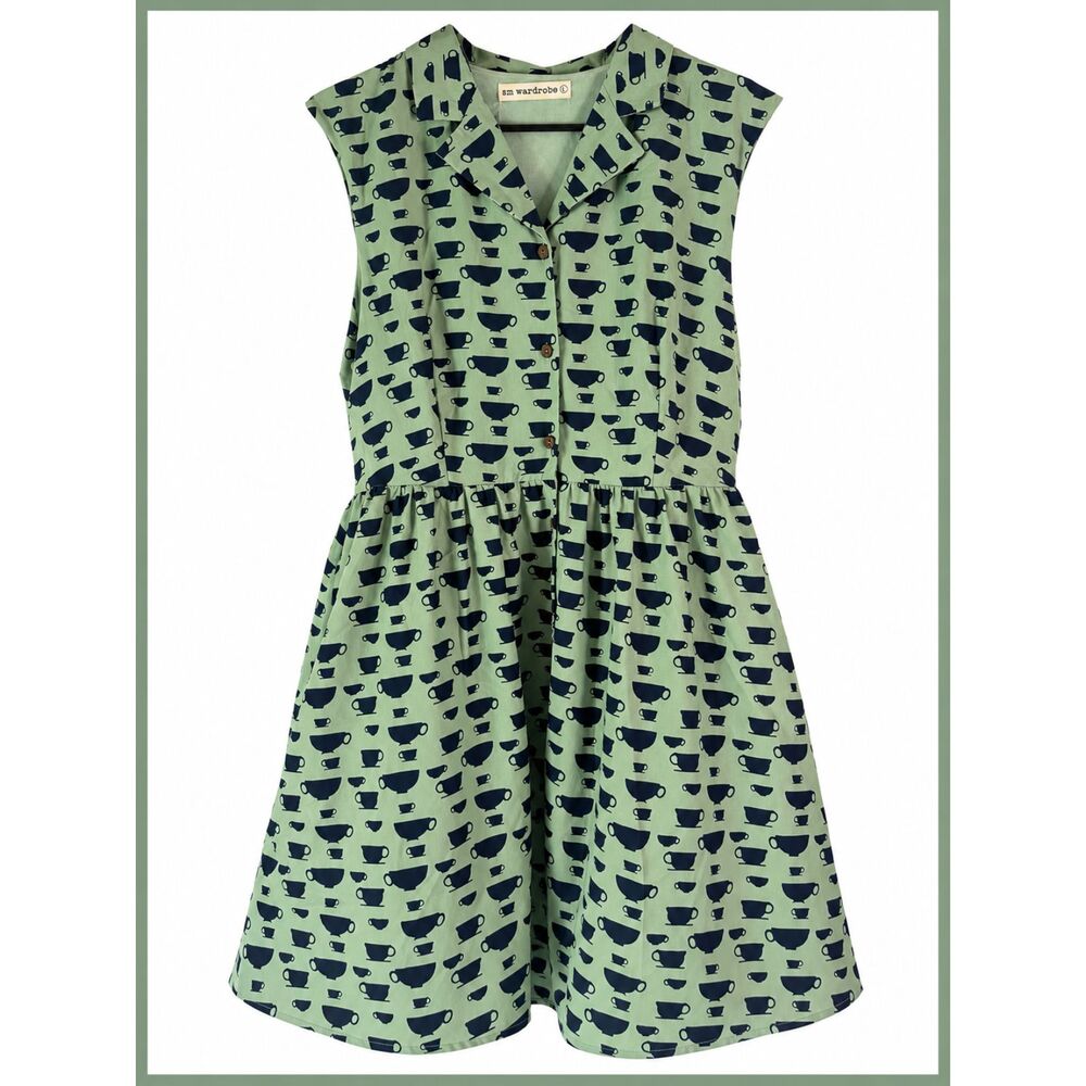 SM Wardrobe Vintage-Style Dress, Knee Length! Large